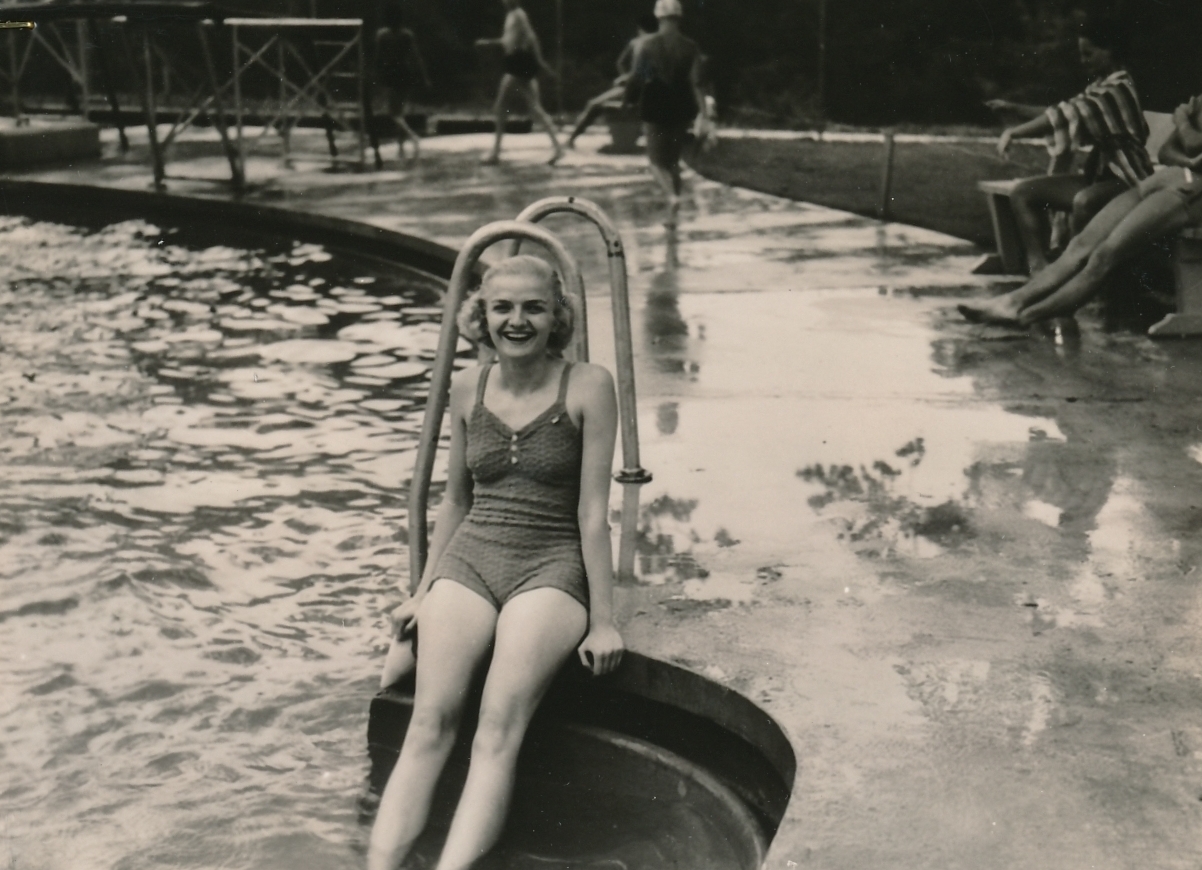 A WPA-built swimming pool in Marysville, Ohio, is a great place for community recreation. Photo courtesy of the National Archives (ca. 1935-1943).