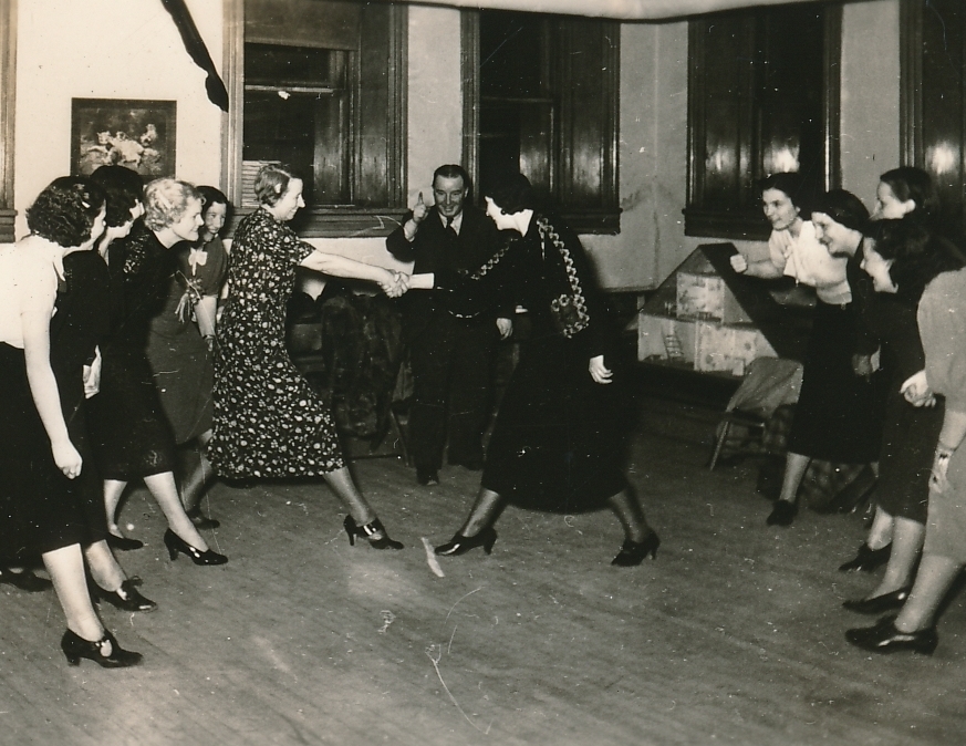 A WPA adult recreation project in Butte, Montana—folk dancing—brings out the inner kid. Photo courtesy of the National Archives (ca. 1935-1943).