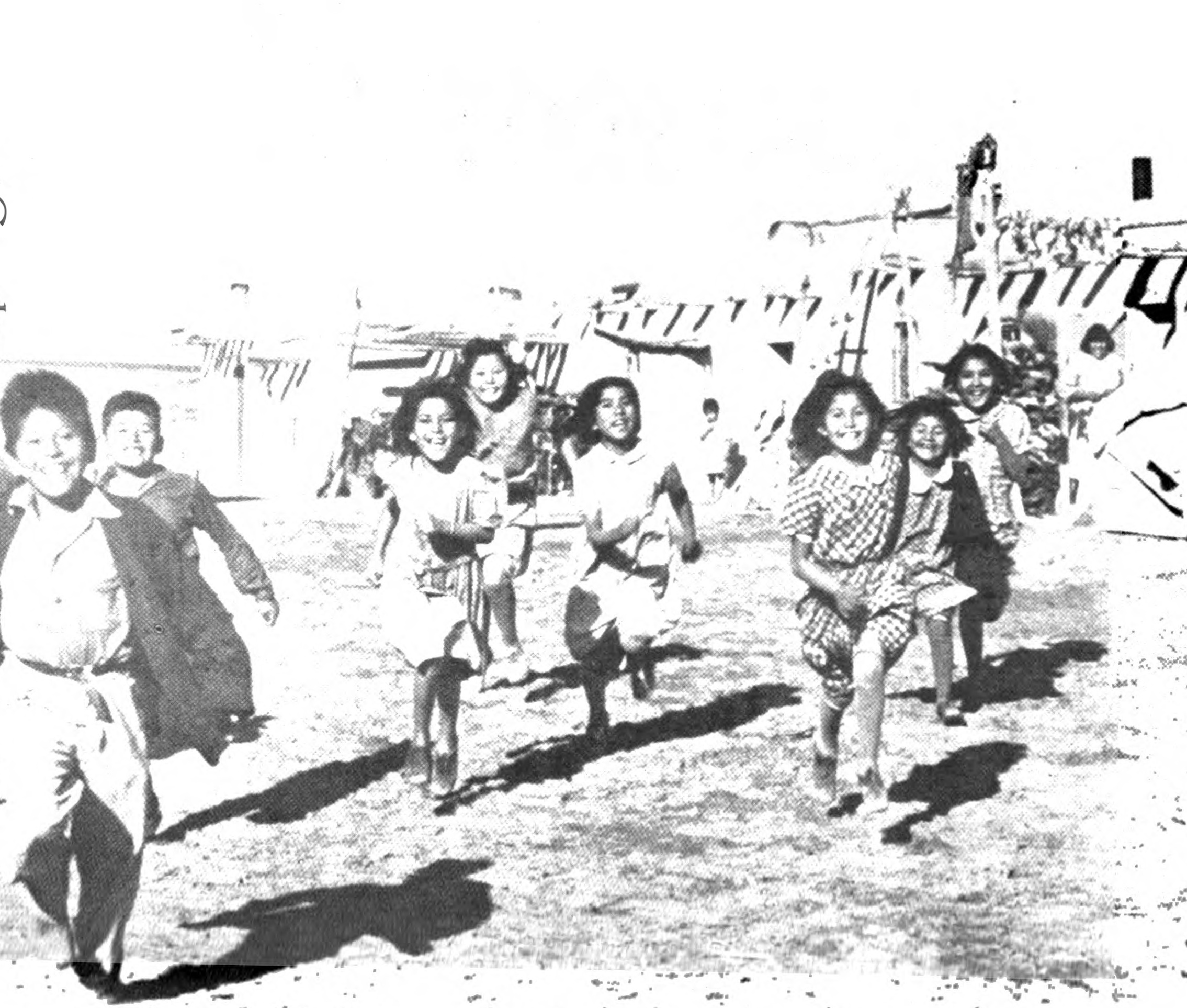 American Indian children playing. From Indians at Work, March 1940. U.S. Office of Indian Affairs