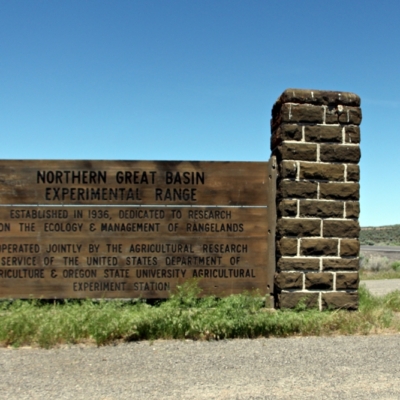 Northern Great Basin Experimental Range entrance sign - Burns OR