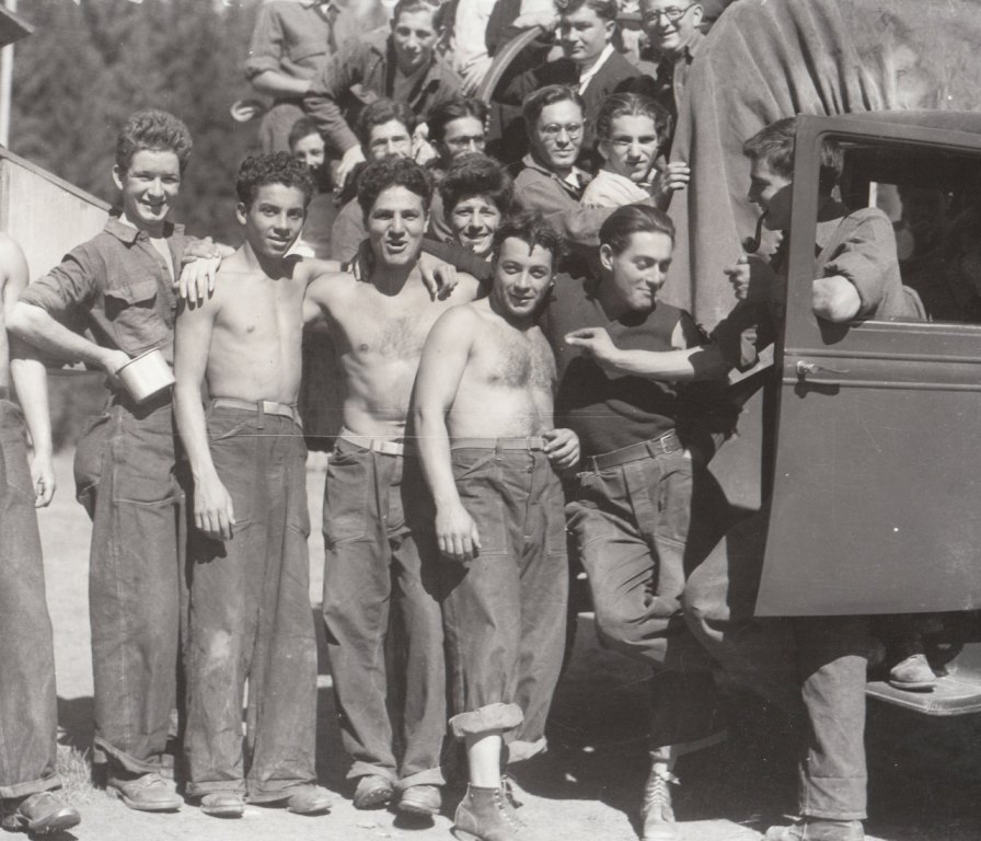 These young men are getting a reprieve from poverty and unemployment, in the CCC at St. Joe National Forest, Idaho. Photo courtesy of the National Archives (September 1933).